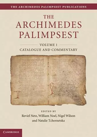 The Archimedes Palimpsest 2 Volume Set cover