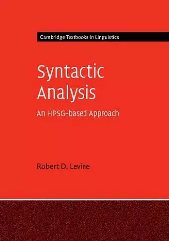 Syntactic Analysis cover