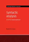 Syntactic Analysis cover