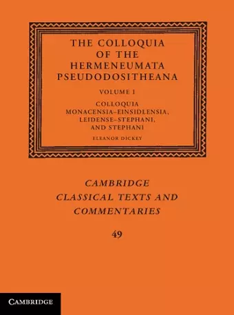 The Colloquia of the Hermeneumata Pseudodositheana cover