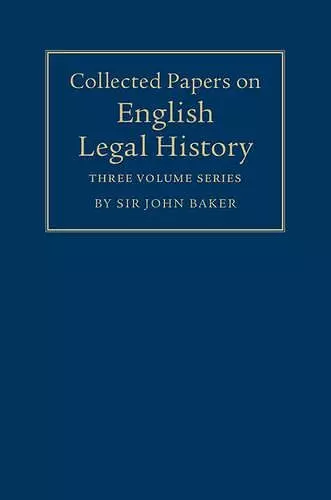 Collected Papers on English Legal History 3 Volume Set cover