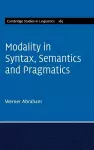 Modality in Syntax, Semantics and Pragmatics cover