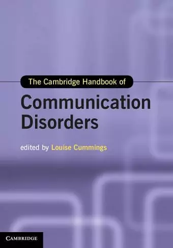 The Cambridge Handbook of Communication Disorders cover