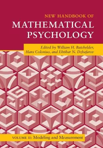 New Handbook of Mathematical Psychology: Volume 2, Modeling and Measurement cover