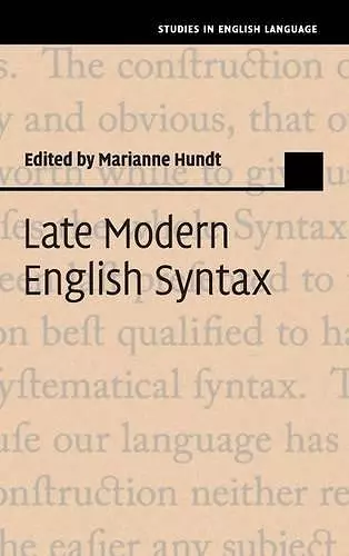 Late Modern English Syntax cover