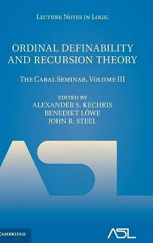 Ordinal Definability and Recursion Theory cover