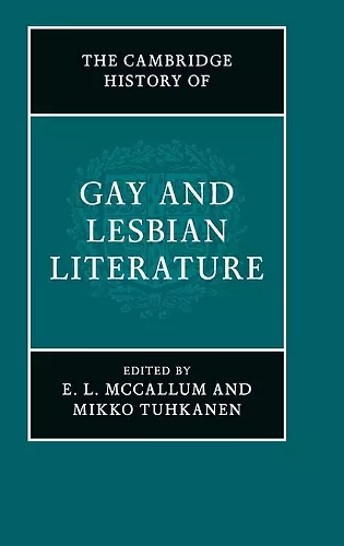 The Cambridge History of Gay and Lesbian Literature cover