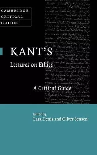 Kant's Lectures on Ethics cover