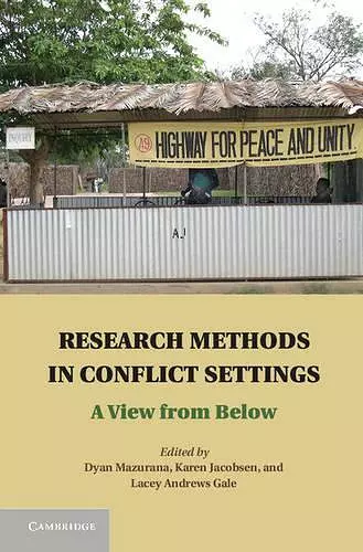 Research Methods in Conflict Settings cover