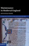 Maintenance in Medieval England cover