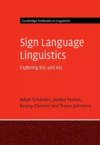 Sign Language Linguistics cover