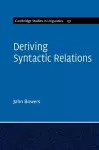 Deriving Syntactic Relations cover