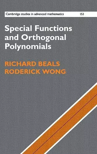 Special Functions and Orthogonal Polynomials cover