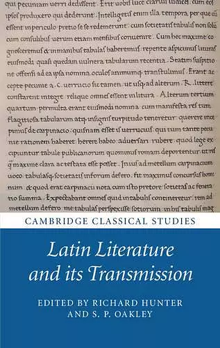 Latin Literature and its Transmission cover