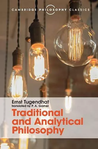 Traditional and Analytical Philosophy cover