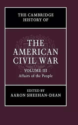 The Cambridge History of the American Civil War: Volume 3, Affairs of the People cover