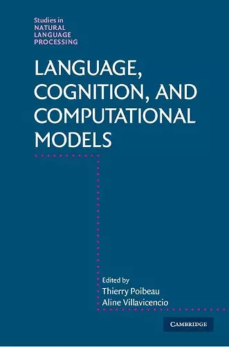 Language, Cognition, and Computational Models cover