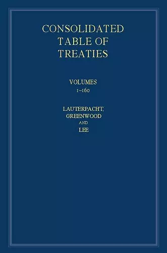 International Law Reports, Consolidated Table of Treaties cover
