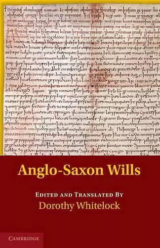 Anglo-Saxon Wills cover