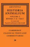 Aristotle: 'Historia Animalium': Volume 1, Books I-X: Text cover