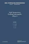 High-Temperature Ordered Intermetallic Alloys II: Volume 81 cover