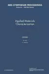 Applied Materials Characterization: Volume 48 cover