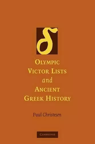 Olympic Victor Lists and Ancient Greek History cover