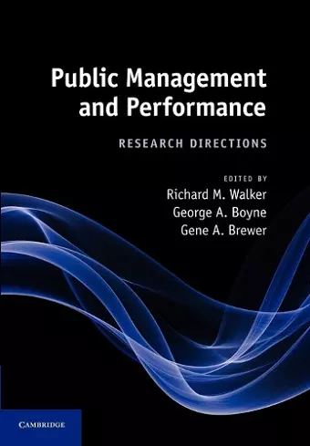 Public Management and Performance cover