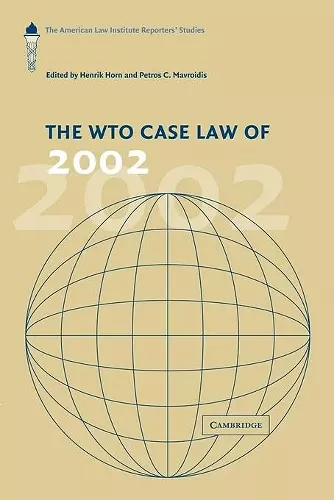 The WTO Case Law of 2002 cover