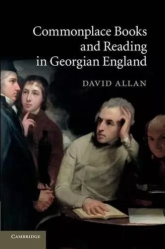 Commonplace Books and Reading in Georgian England cover