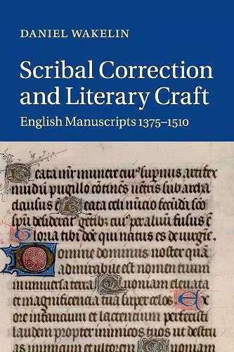 Scribal Correction and Literary Craft cover