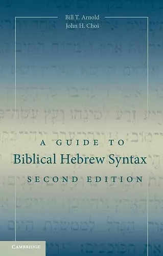 A Guide to Biblical Hebrew Syntax cover