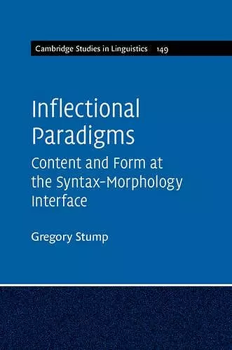 Inflectional Paradigms cover