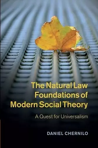 The Natural Law Foundations of Modern Social Theory cover