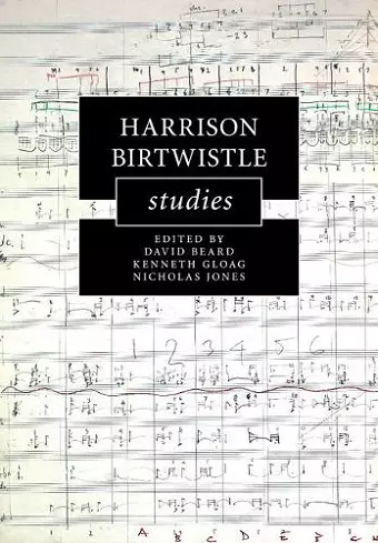 Harrison Birtwistle Studies cover