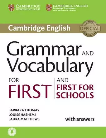 Grammar and Vocabulary for First and First for Schools Book with Answers and Audio cover