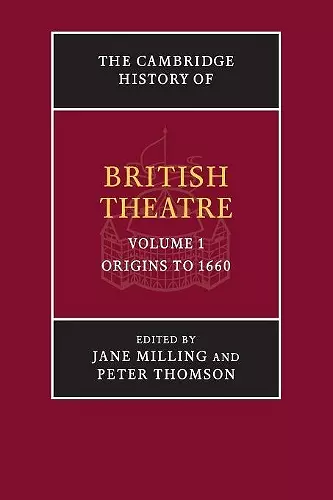 The Cambridge History of British Theatre cover