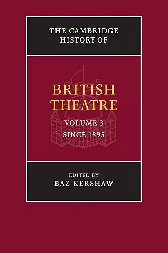 The Cambridge History of British Theatre cover