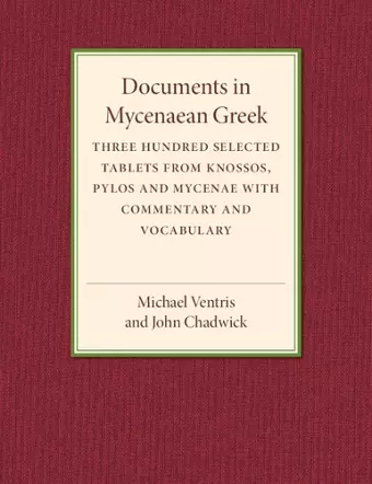 Documents in Mycenaean Greek cover