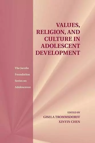 Values, Religion, and Culture in Adolescent Development cover