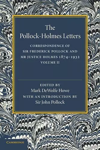 The Pollock–Holmes Letters: Volume 2 cover