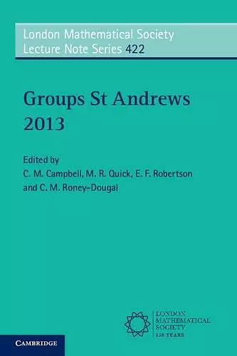 Groups St Andrews 2013 cover