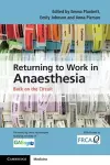 Returning to Work in Anaesthesia cover