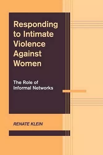 Responding to Intimate Violence against Women cover