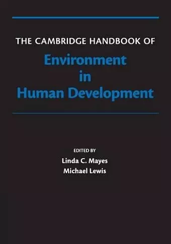 The Cambridge Handbook of Environment in Human Development cover