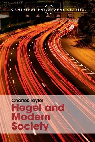 Hegel and Modern Society cover