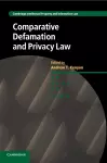 Comparative Defamation and Privacy Law cover