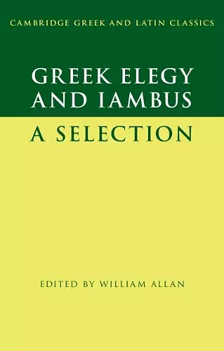 Greek Elegy and Iambus cover