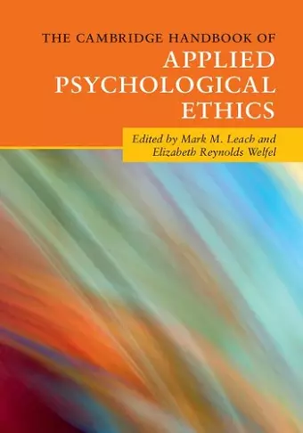 The Cambridge Handbook of Applied Psychological Ethics cover