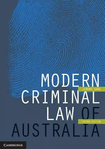 Modern Criminal Law of Australia cover